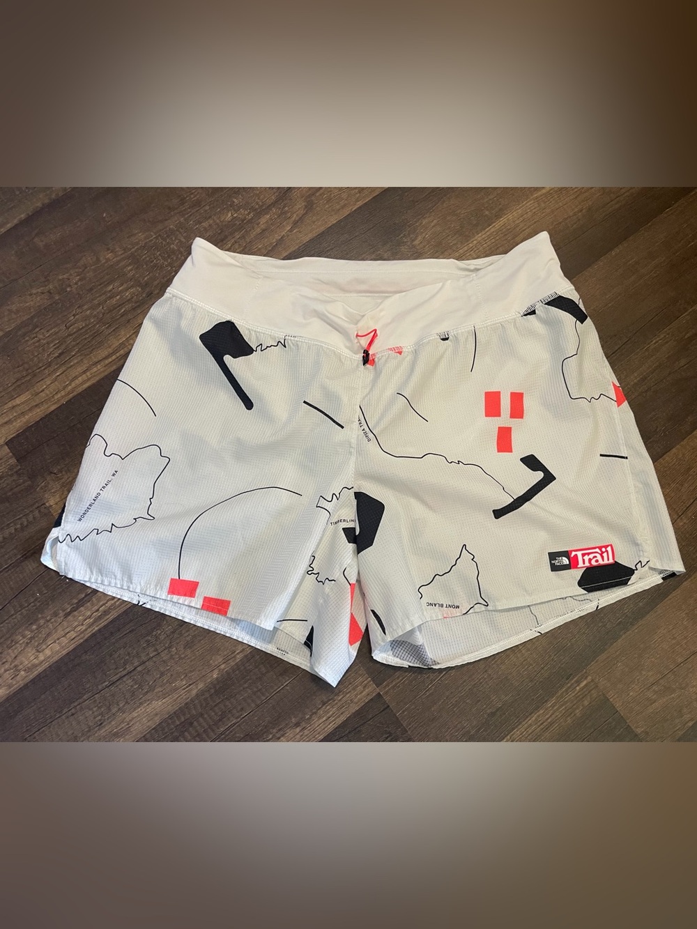 The North Face Women’s White Graphic Trail Running Shorts